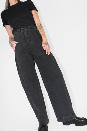 Tany Pant in Washed Black Denim by Rachel Comey