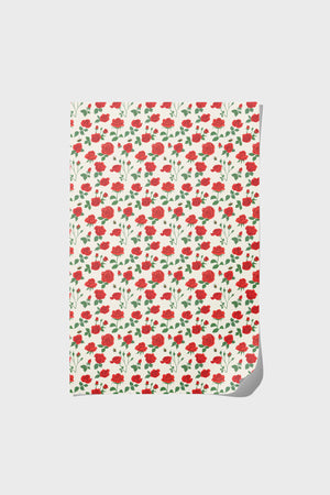 Blooming Roses Wrapping Paper by Red Cap Cards