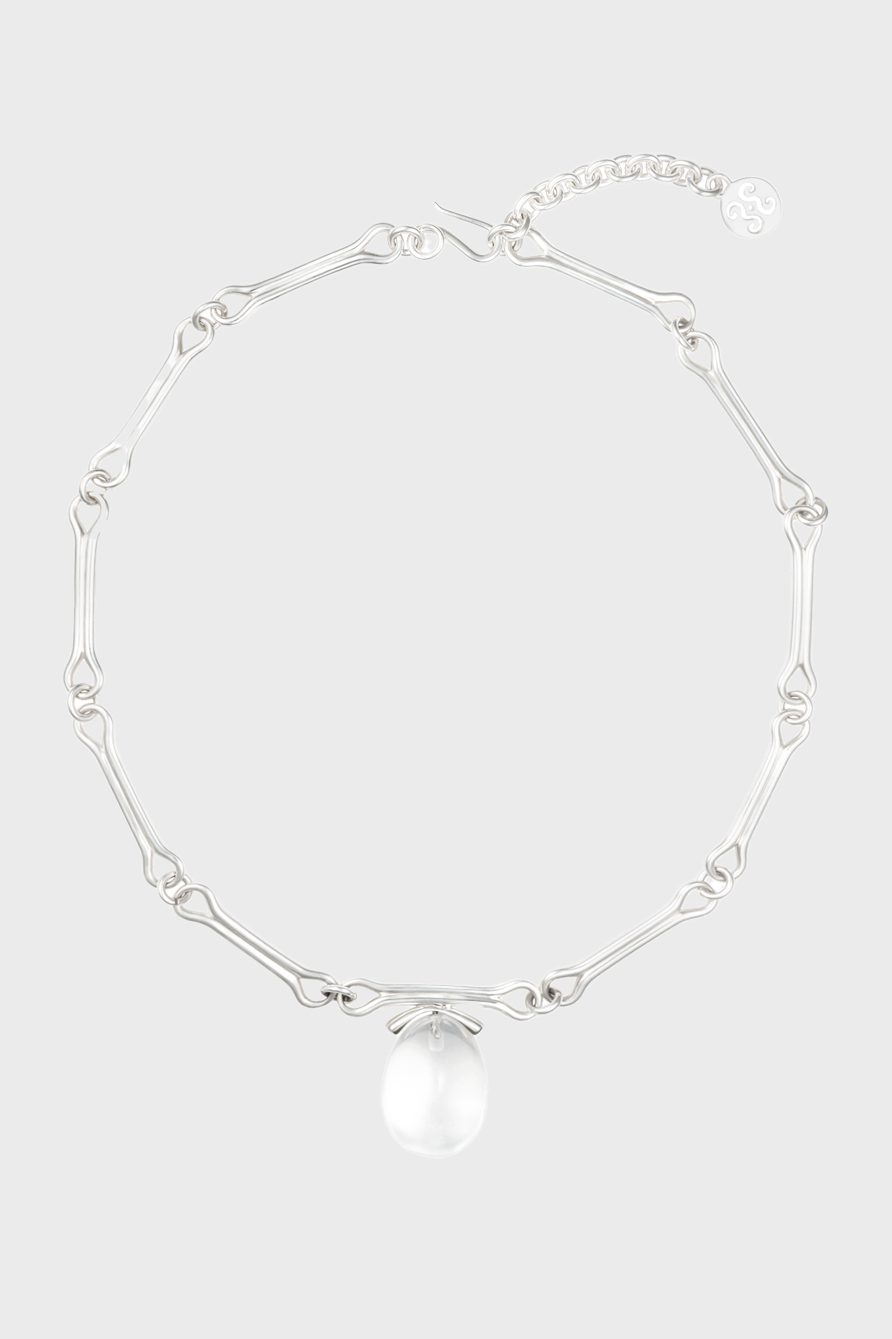 Roman Quartz Choker in Sterling Silver