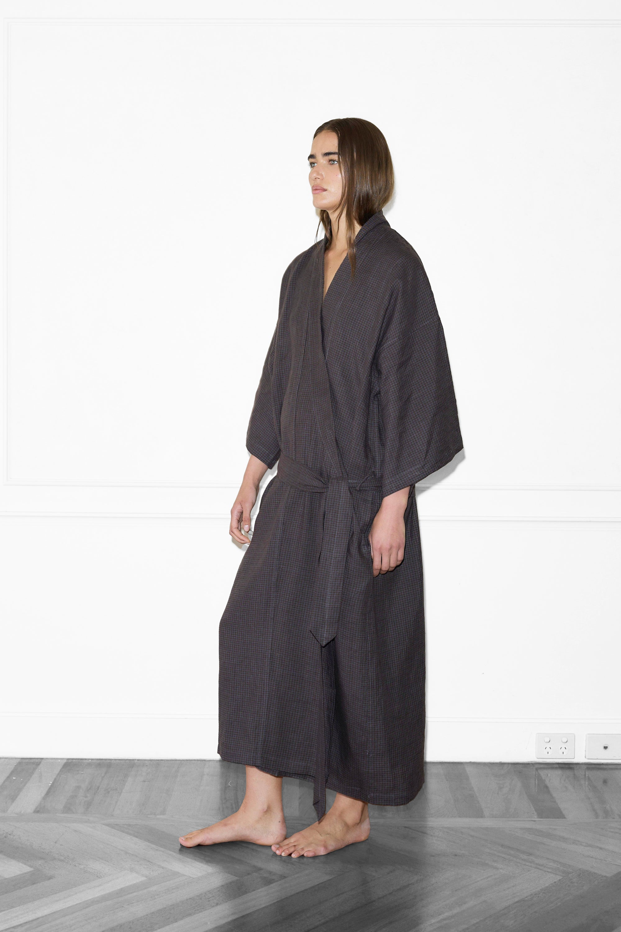 02 Robe in Slate Check