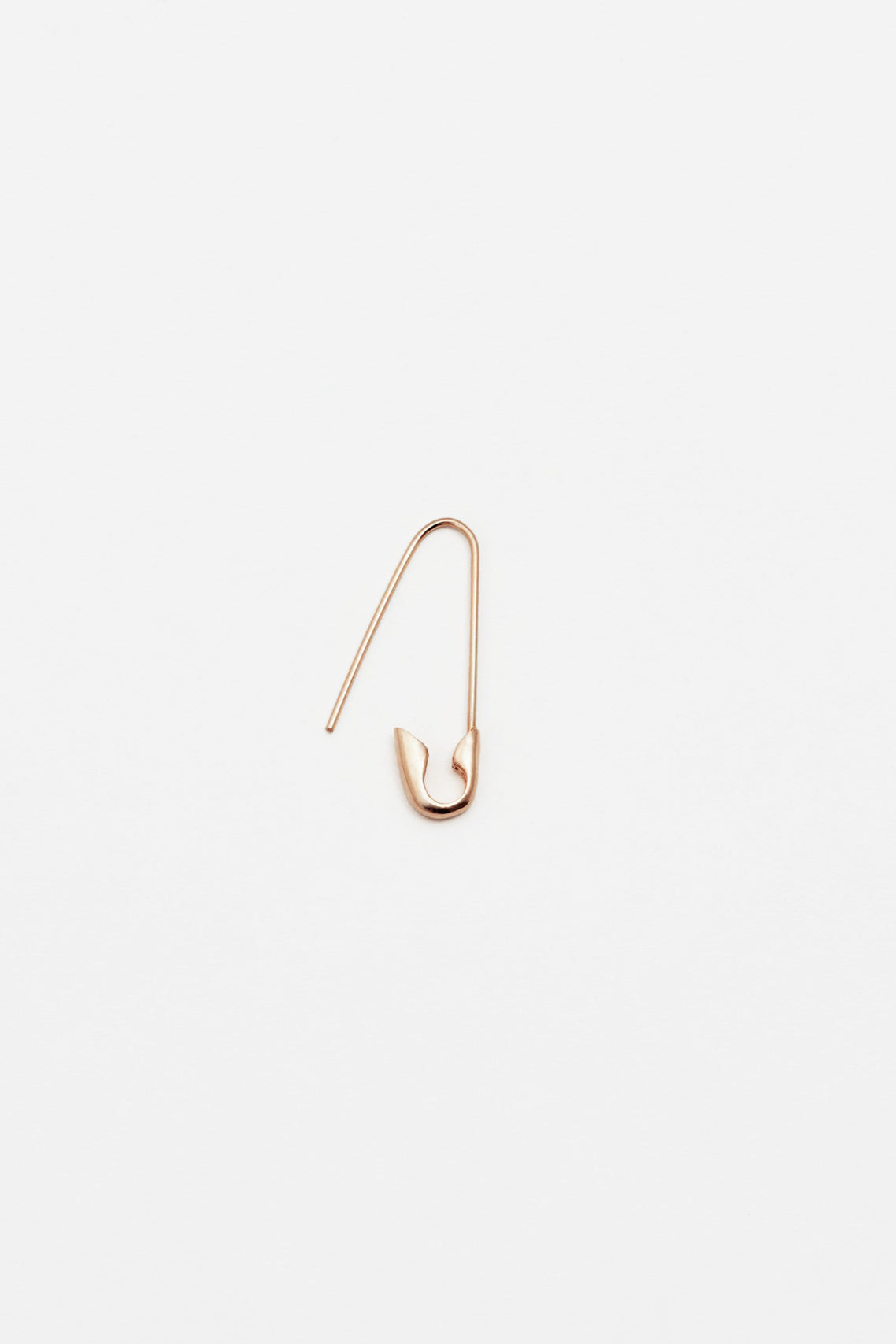 Safety Pin Earring in 14k Rose Gold by Loren Stewart