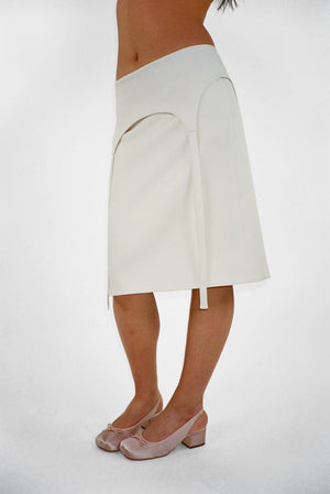 Halper Skirt in Bone by Sandy Liang