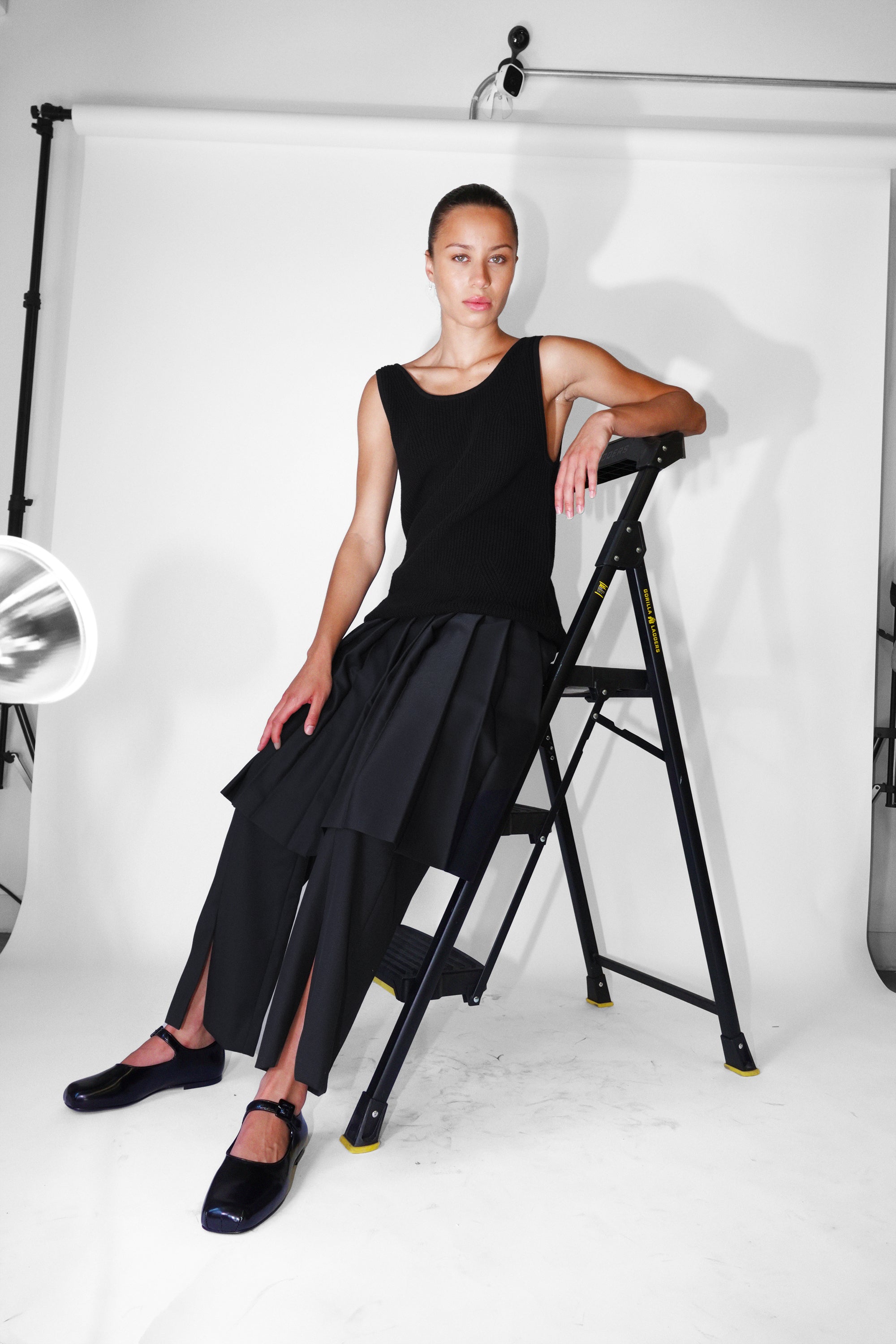 Pichi Pants in Black by Sandy Liang