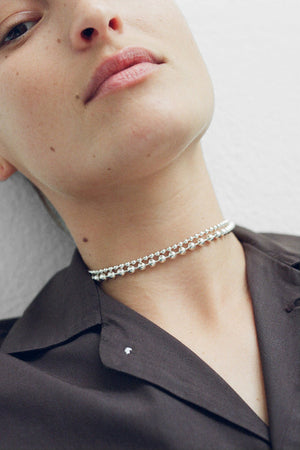 Solar Choker in Sterling Silver by Sapir Bachar