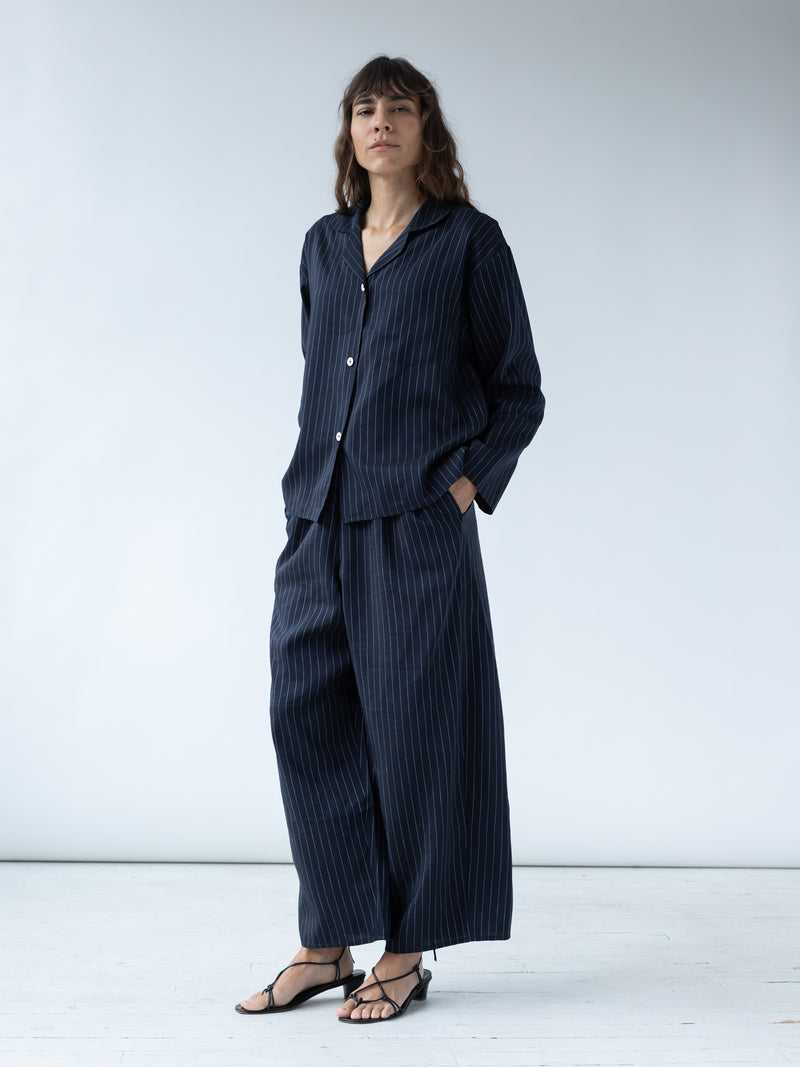 Pajama Pant in Blue Pinstripe