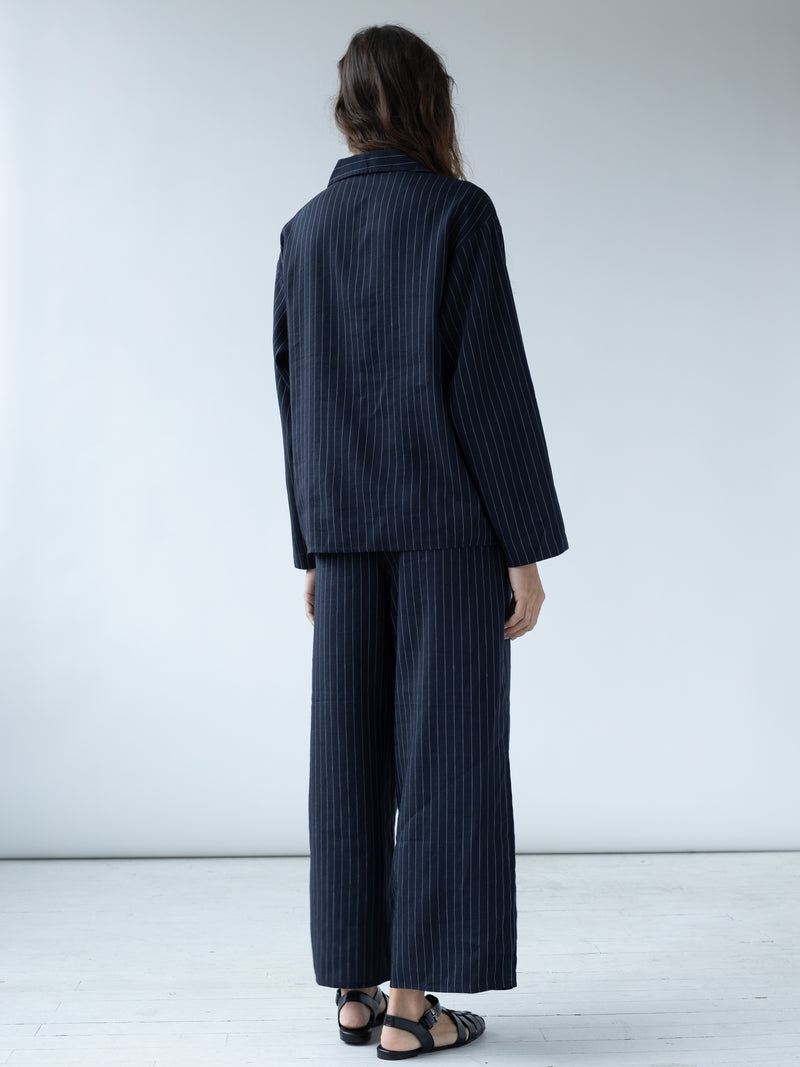 Pajama Pant in Blue Pinstripe