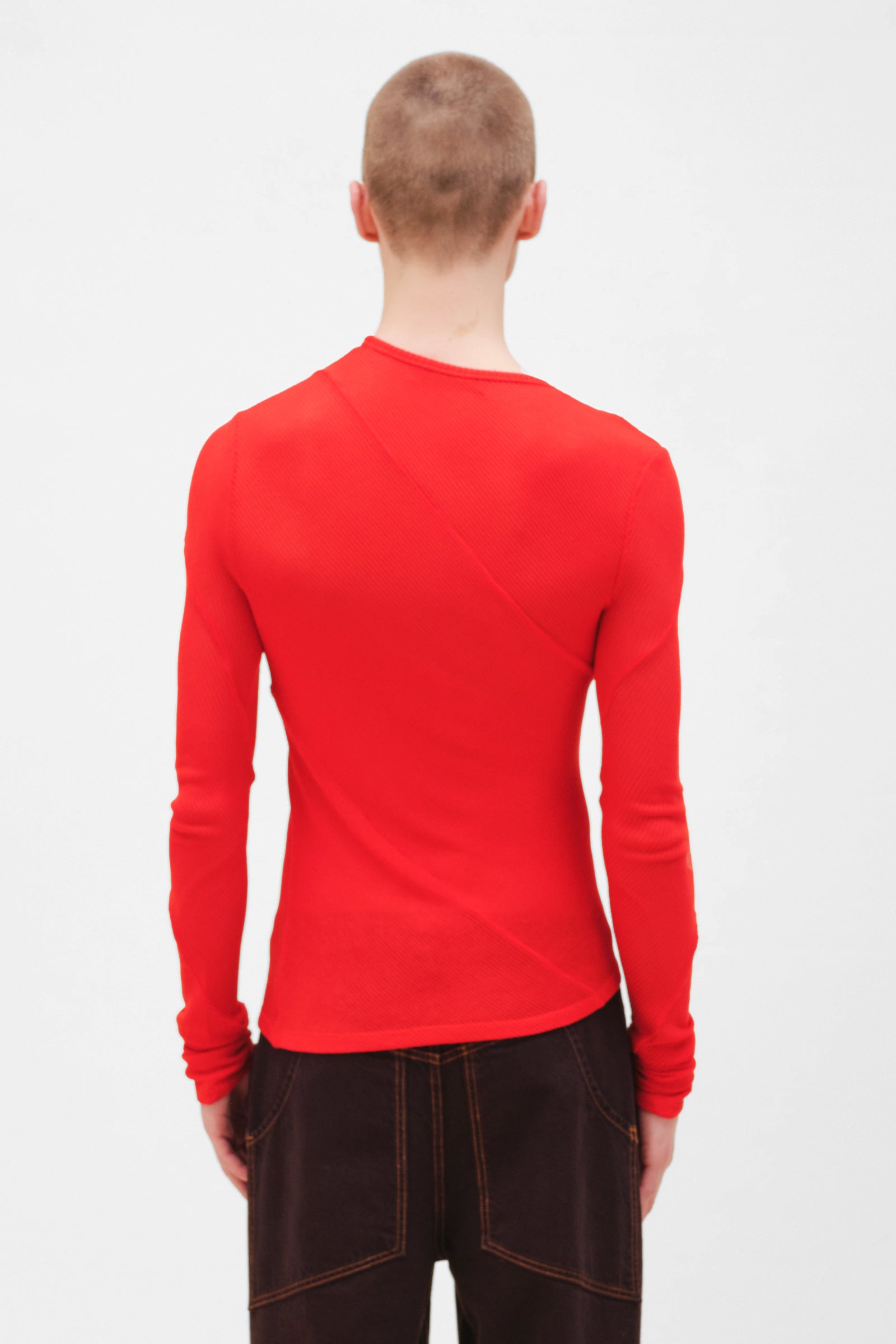 Spiral Long Sleeve in Red by Eckhaus Latta http://www.shoprecital.com