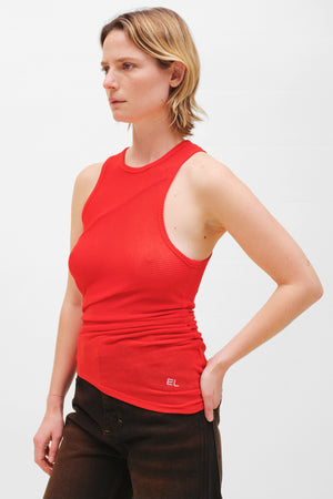 Spiral Tank in Red by Eckhaus Latta