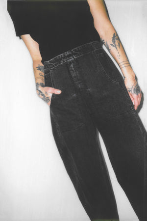 Tany Pant in Washed Black Denim by Rachel Comey