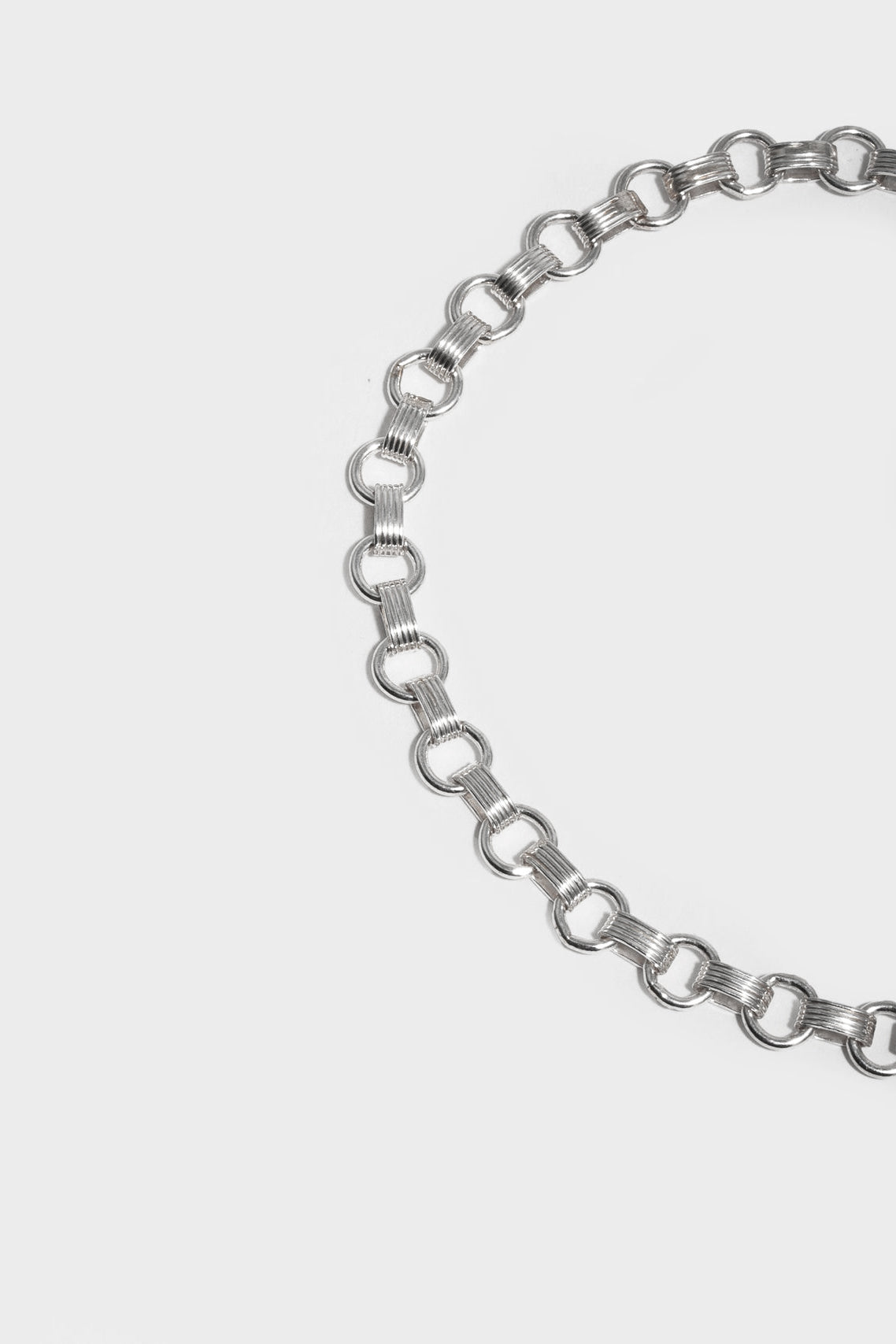 Texture Life Saver Chain Necklace in Sterling Silver by Loren Stewart