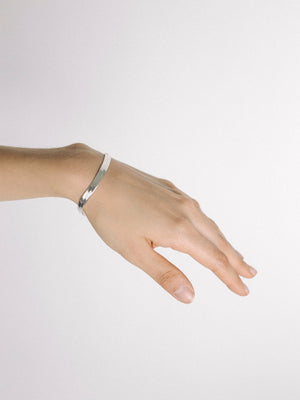 XL Herringbone Bracelet in Sterling Silver by Loren Stewart