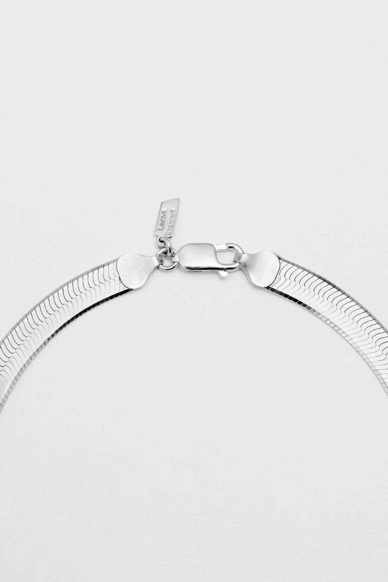 XL Herringbone Necklace in Sterling Silver by Loren Stewart