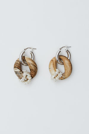 Bad Orb Earrings in Sand Jasper