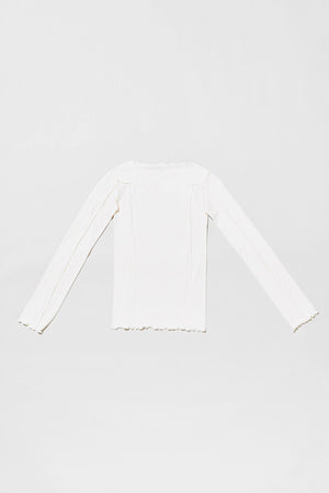 Omato Long Sleeve Tee in Off White