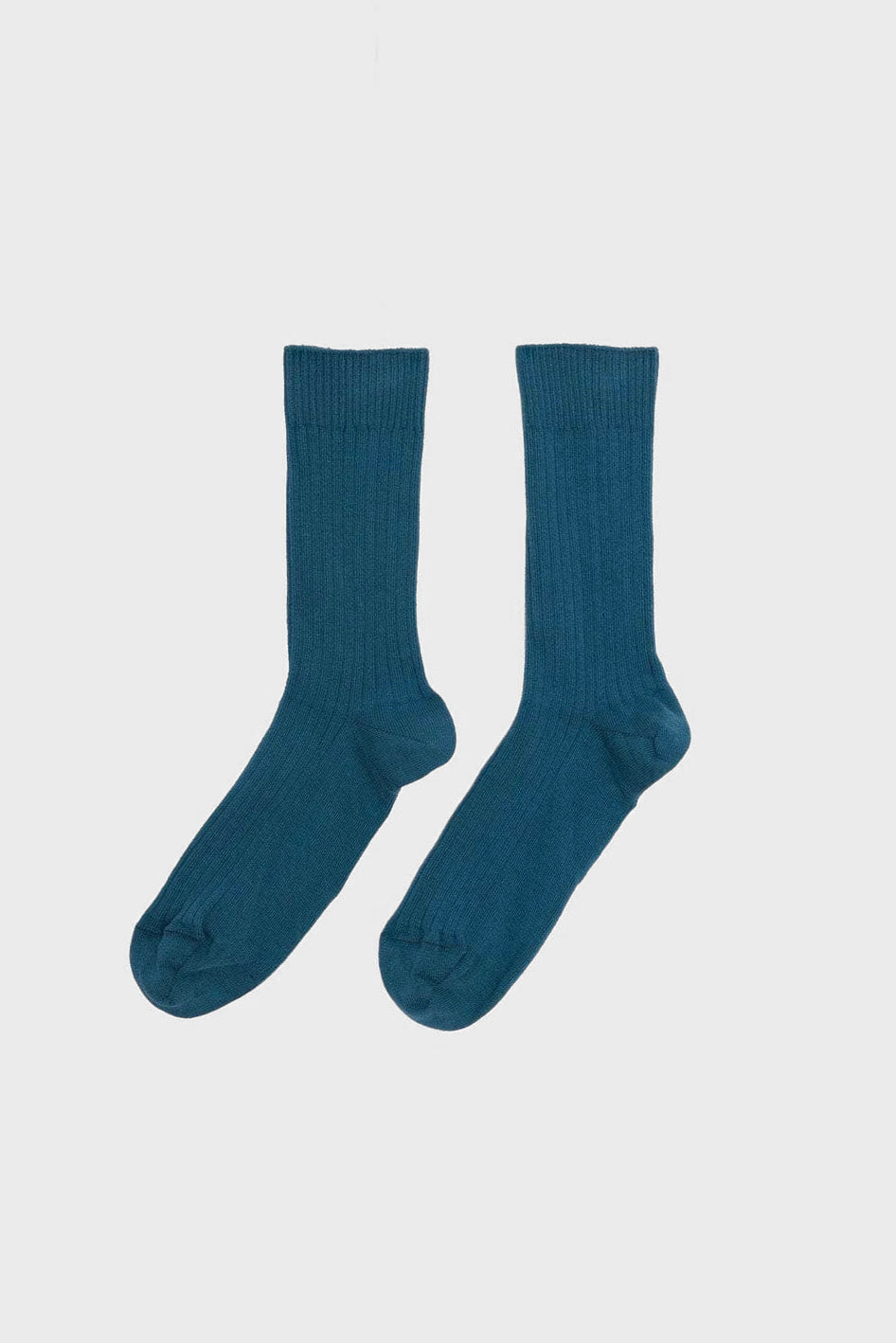 Rib Overankle Socks in Rock Green