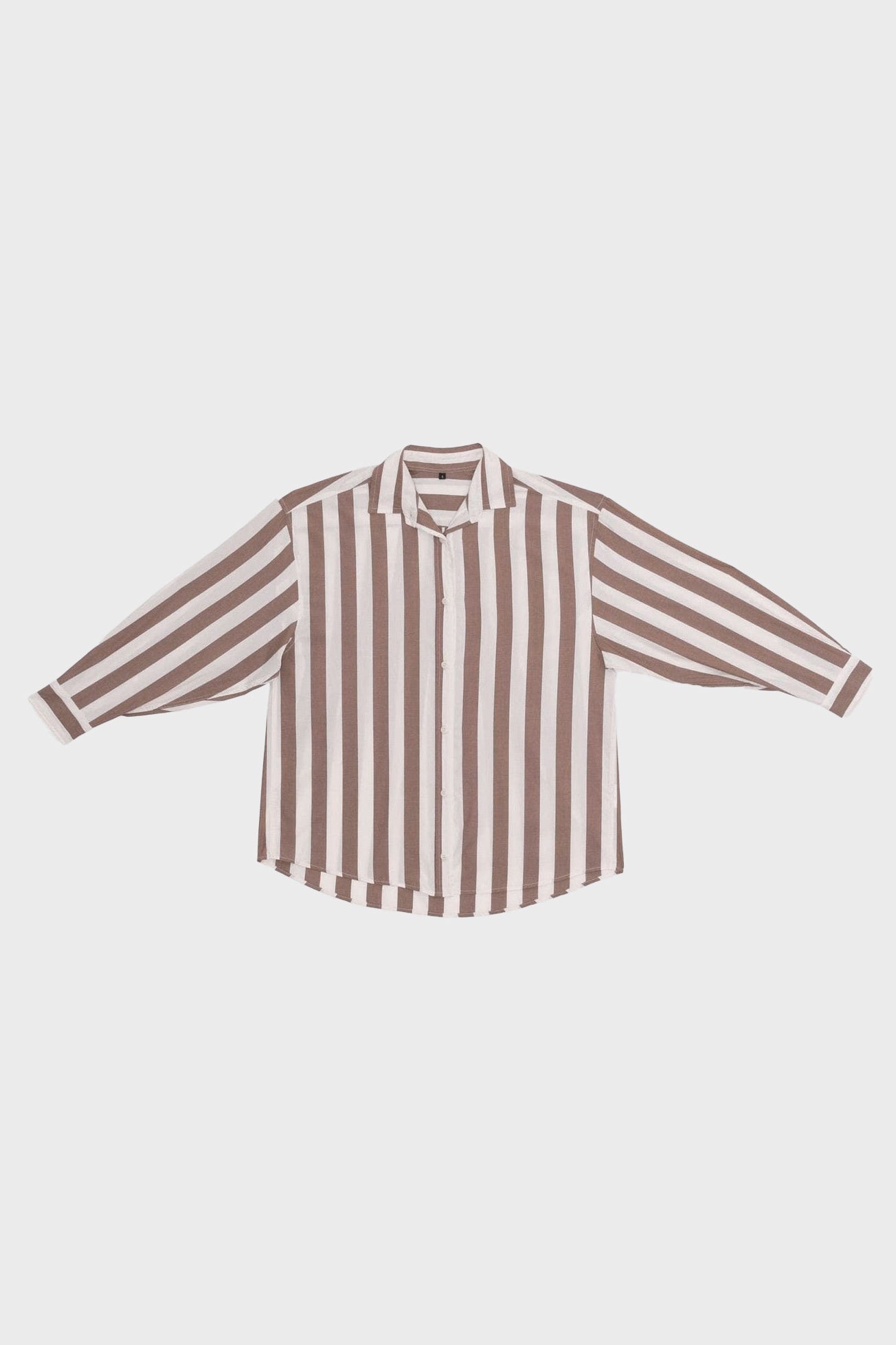 Loose Ole Shirt in Brown with Stripe by Baserange