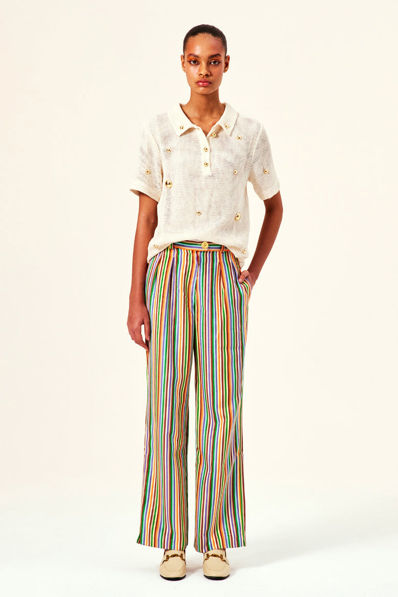 Stripe Pleat Trousers - Trousers & Leggings - Clothing | Topshop outfit,  Cropped trousers, Outfits with leggings