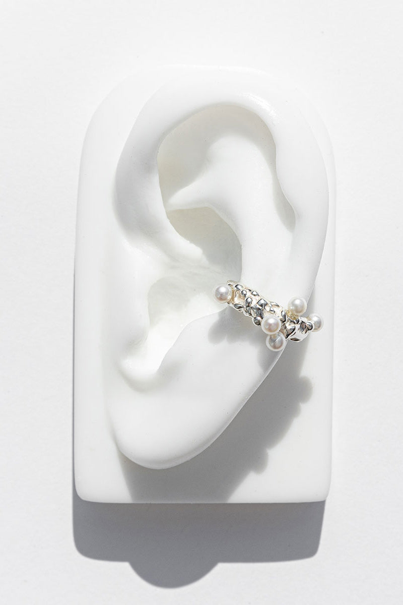 Faris | Roca Perla Ear Cuff in Sterling Silver - Recital